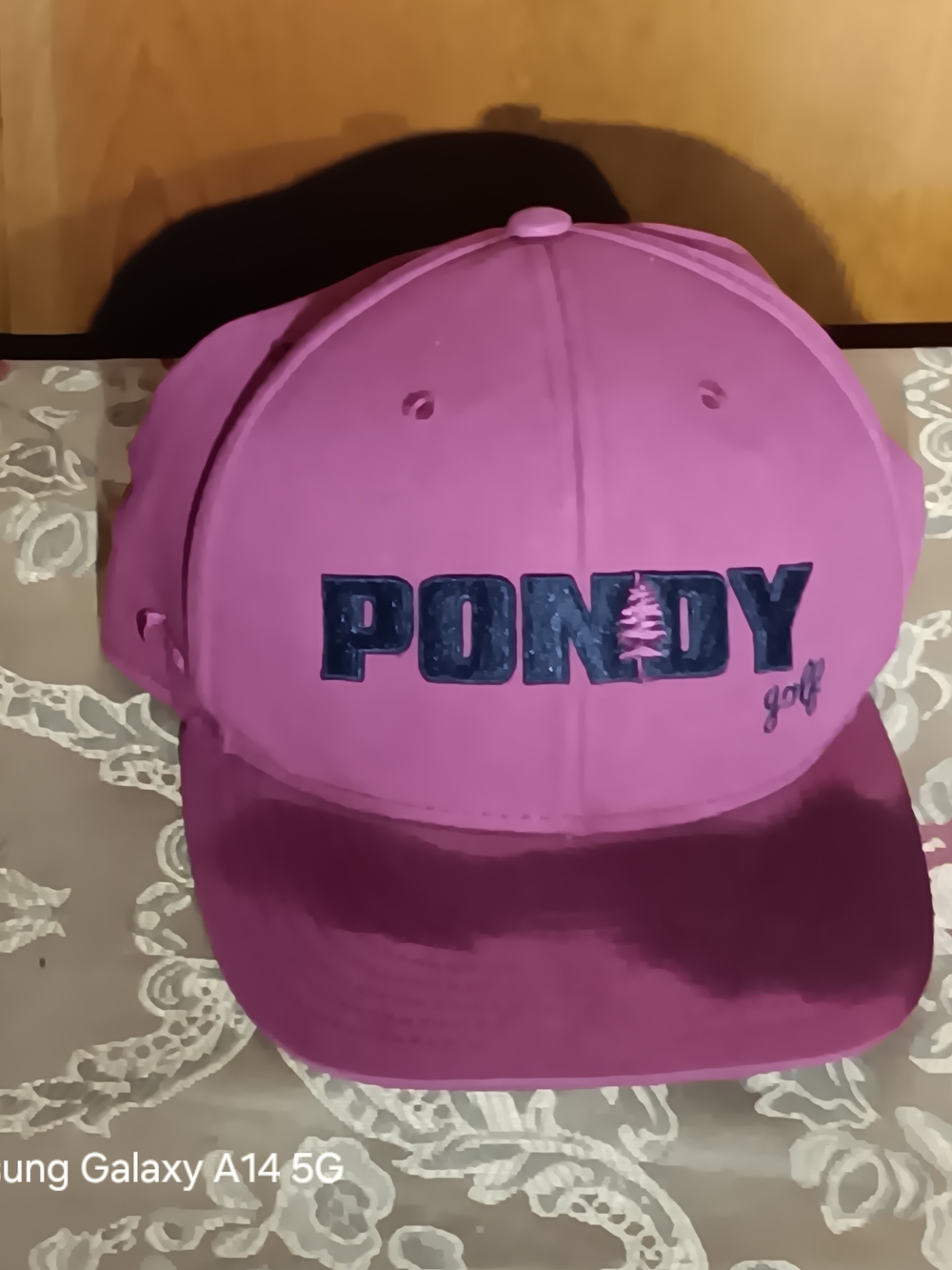 Mens Golf Baseball Style Cap Maroon Pondy